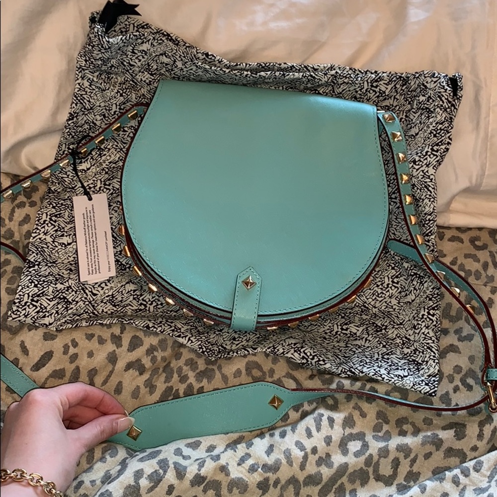 NWT Rebecca Minkoff Studded Tiffany blue bag
